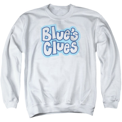 Blues Clues Blue'S Clues Vintage Logo Mens Crewneck Sweatshirt White Officially Licensed
