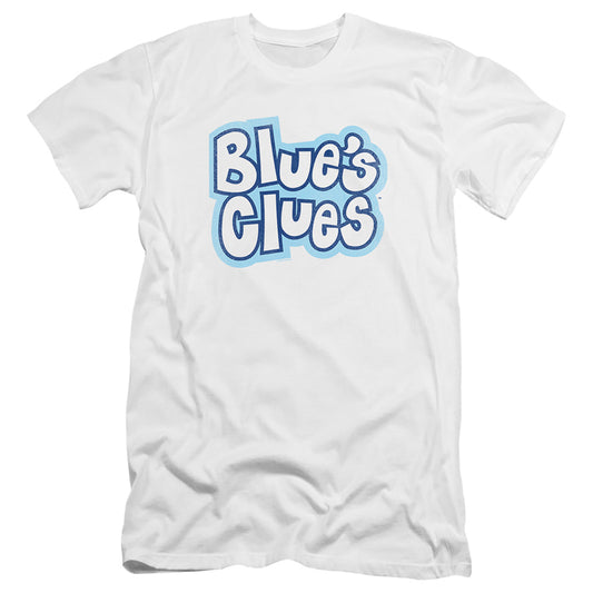 Blues Clues Blue'S Clues Vintage Logo Hbo Premium Bella Canvas Slim Fit Mens T Shirt White