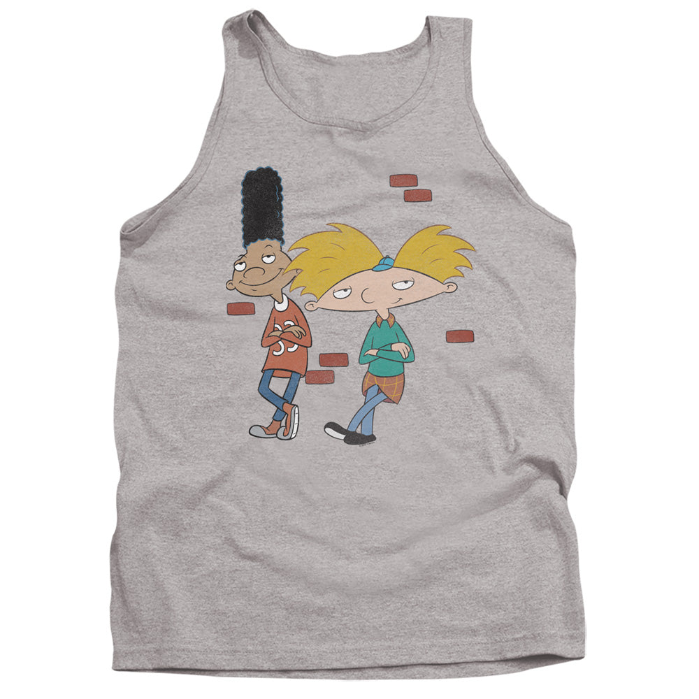 Hey Arnold Arnold And Gerald Leaning Mens Tank Top Shirt Athletic Heather