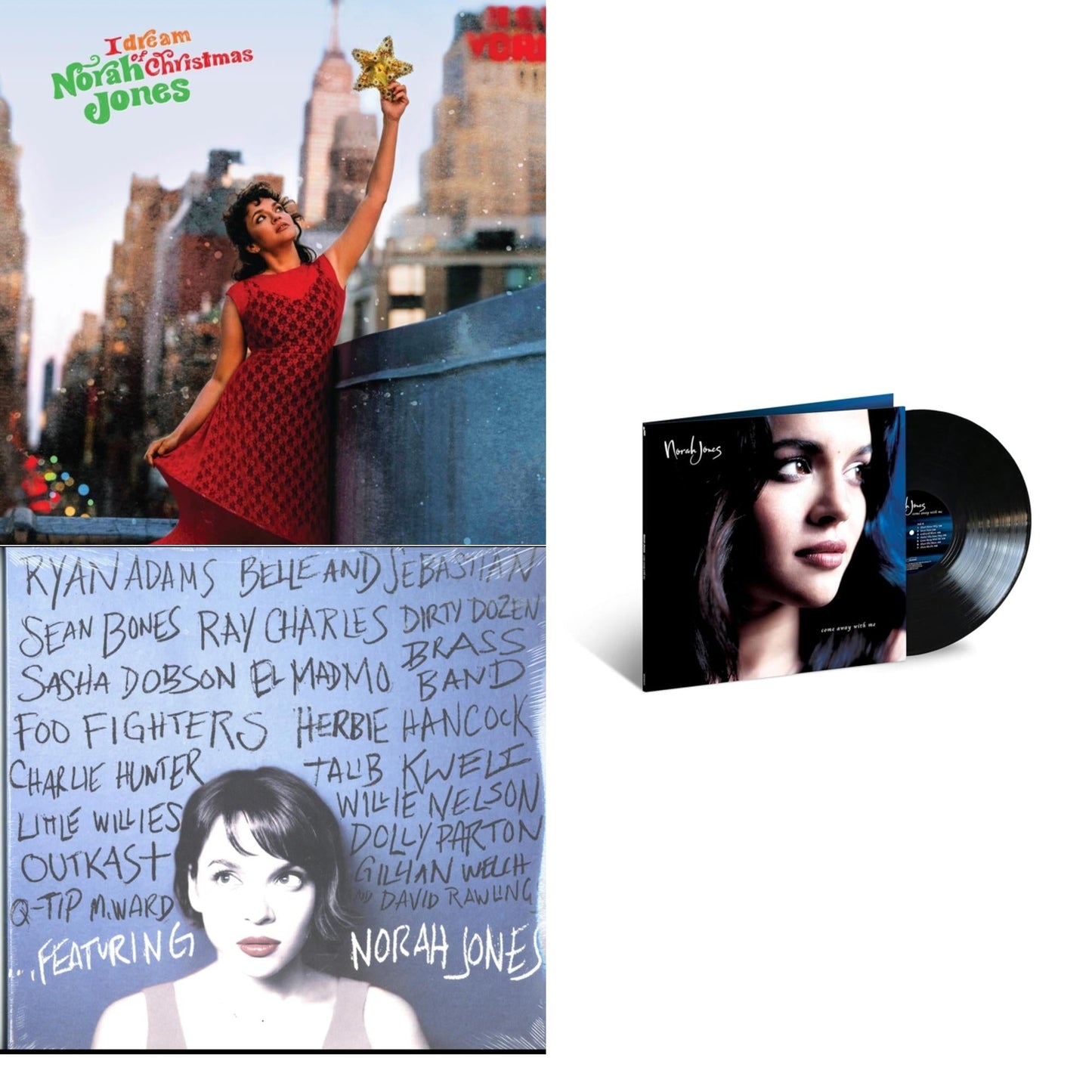 Norah Jones - Featuring & I Dream Of Christmas & Come Away With Me (20Th Anniversary) - LP Vinyl Bundle