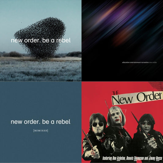 New Order - Education Entertainment Recreation (Live) & Be A Rebel Remixed (Limited Edition/Clear LP Vinyl) & Be A Rebel & New Order (Marble LP Vinyl)