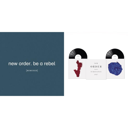 New Order - Substance (2023 Reissue) (2LP) & Be A Rebel Remixed (Limited Edition/Clear LP Vinyl)