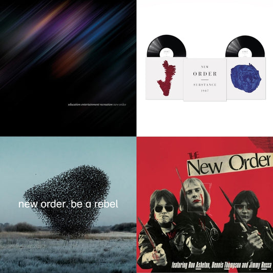New Order - Education Entertainment Recreation (Live) & Substance (2023 Reissue) (2LP) & Be A Rebel & New Order (Marble LP Vinyl)