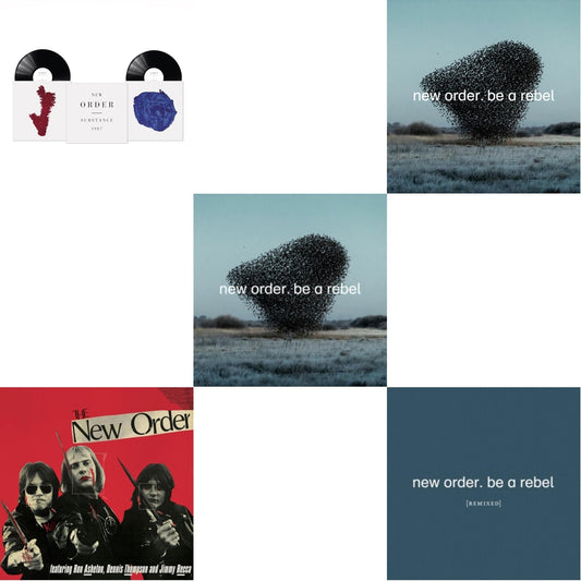 New Order - Substance (2023 Reissue) (2LP) & New Order (Marble LP Vinyl) & Be A Rebel Ep & Be A Rebel & Be A Rebel Remixed (Limited Edition/Clear LP Vinyl)