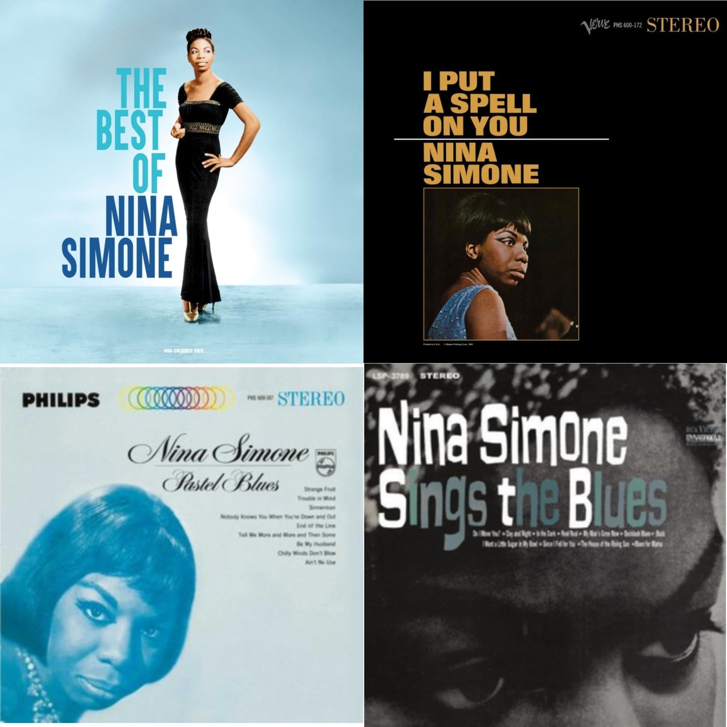 Nina Simone - Best Of (Coloured LP Vinyl) & I Put A Spell On You & Pastel Blues & Sings The Blues (180G)