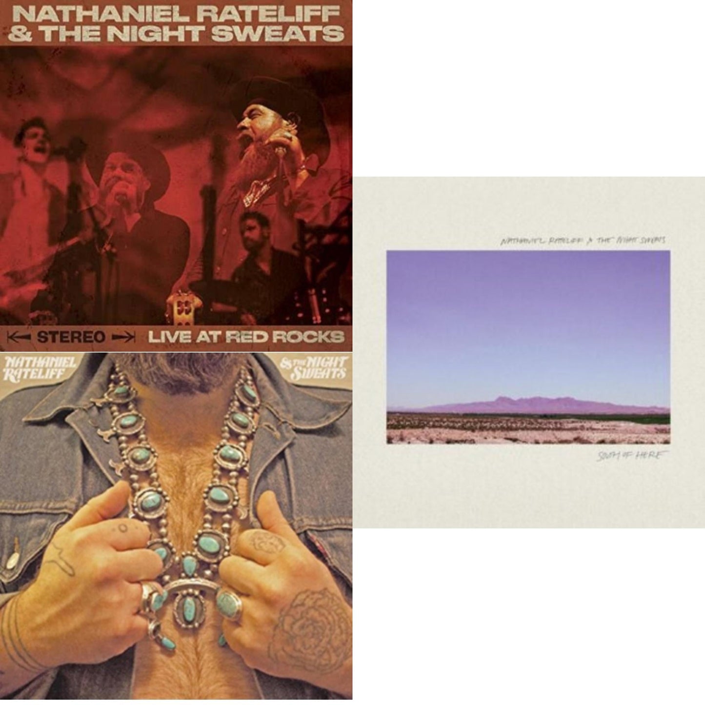 Nathaniel & The Night Sweats Rateliff - Live At Red Rocks & Nathaniel Rateliff & The Night Sweats & South Of Here (X) (180G) - LP Vinyl Bundle