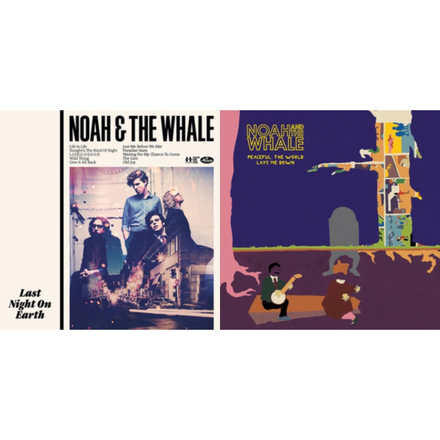 Noah & The Whale - Peaceful, The World Lays Me Down & Last Night On Earth - LP Vinyl Bundle