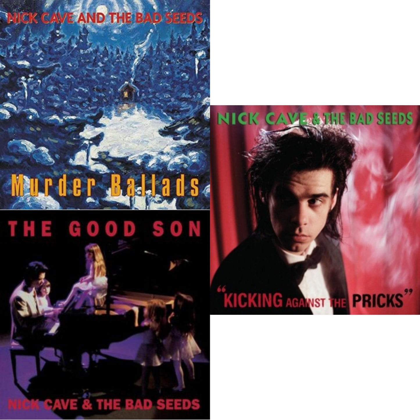 Nick & The Bad Seeds Cave - Kicking Against The Pricks & Good Son & Murder Ballads (X) - LP Vinyl Bundle