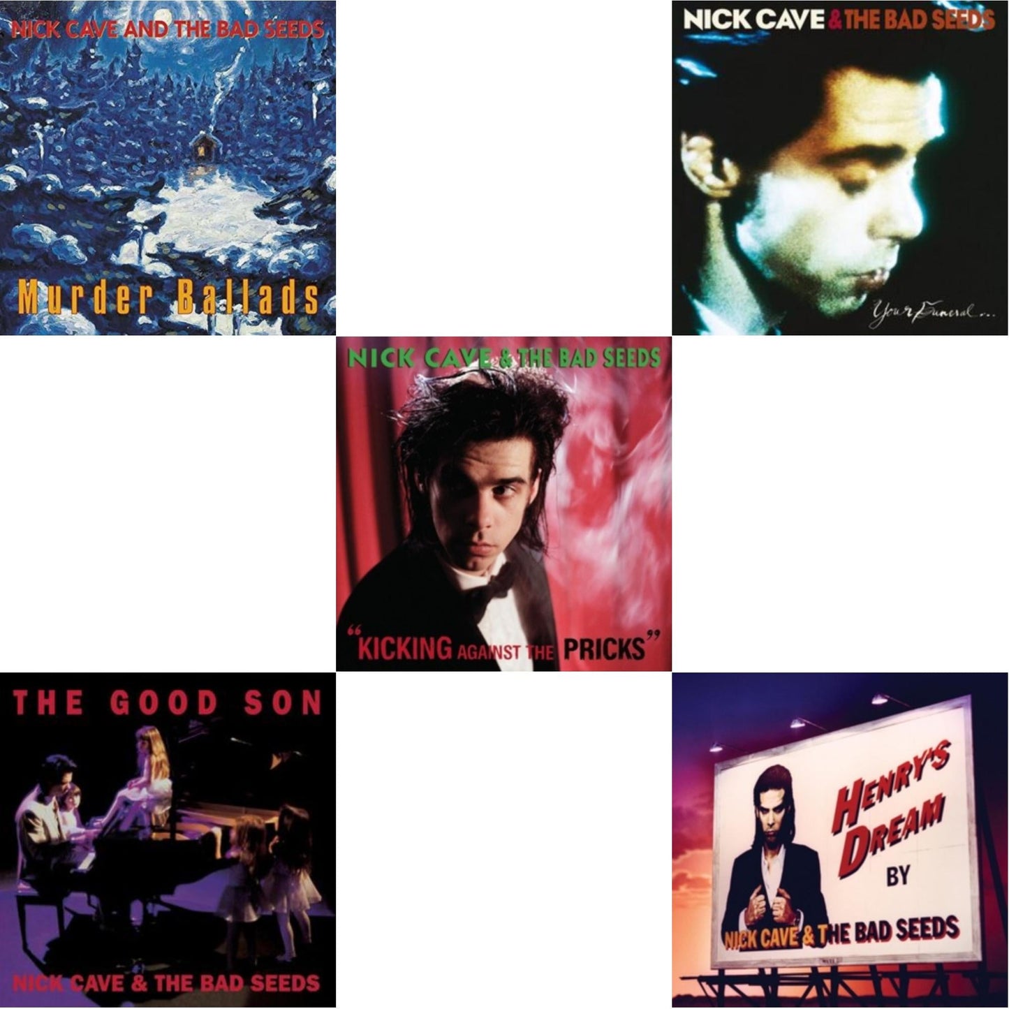 Nick & The Bad Seeds Cave - Kicking Against The Pricks & Your Funeral...My Trial (2LP) & Good Son & Henry's Dream & Murder Ballads (X)