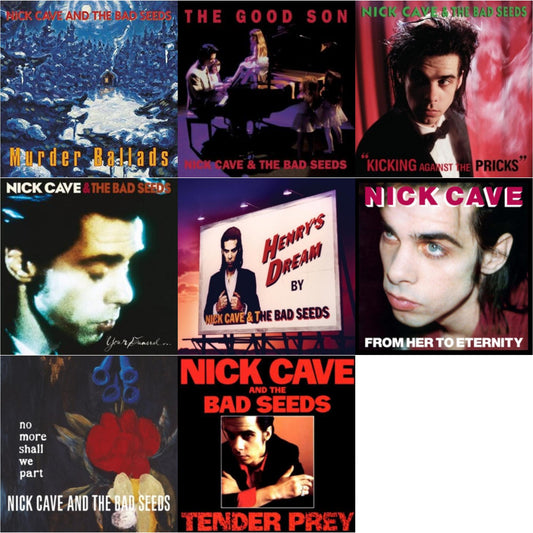 Nick & The Bad Seeds Cave - From Her To Eternity & Kicking Against The Pricks & Your Funeral...My Trial (2LP) & Tender Prey & Good Son & Henry's Dream & Murder Ballads (X) & No More Shall We Part (2LP)