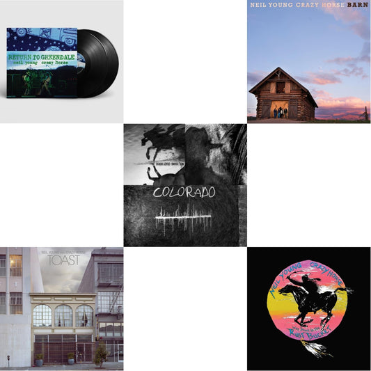 Neil & Crazy Horse Young - Return To Greendale & Toast (2LP) & Colorado (3-Sided 2LP/7Inch) & Barn (Deluxe Edition/LP/CD/Blu-Ray) & Way Down In The Rust Bucket (4LP)