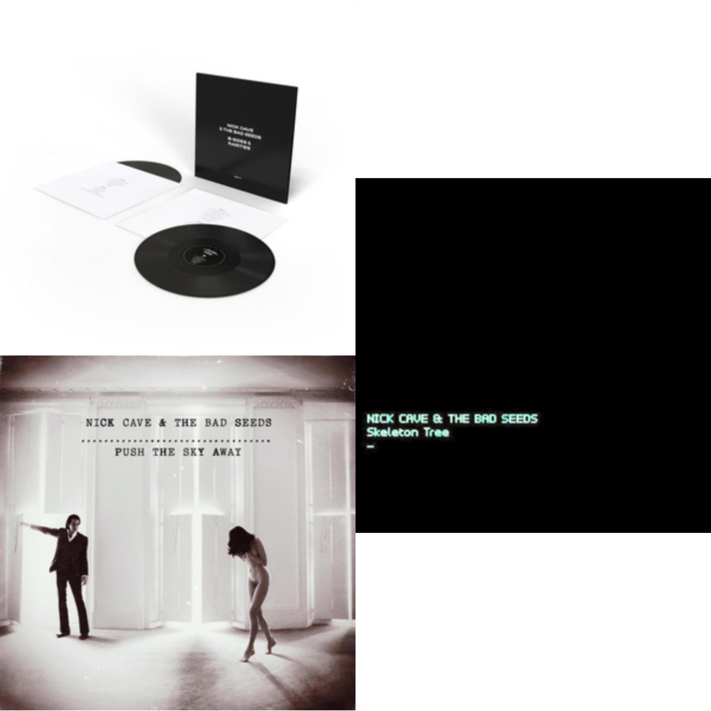 Nick & The Bad Seeds Cave - B-Sides & Rarities (Part Ii) & Push The Sky Away & Skeleton Tree (Dl Card) - LP Vinyl Bundle