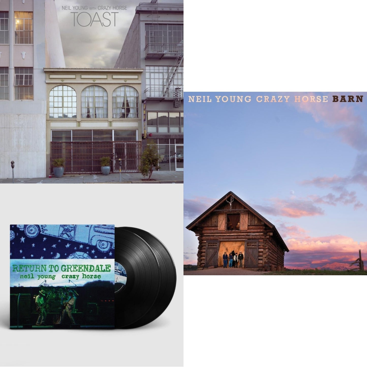 Neil & Crazy Horse Young - Barn (Deluxe Edition/LP/CD/Blu-Ray) & Toast (2LP) & Return To Greendale