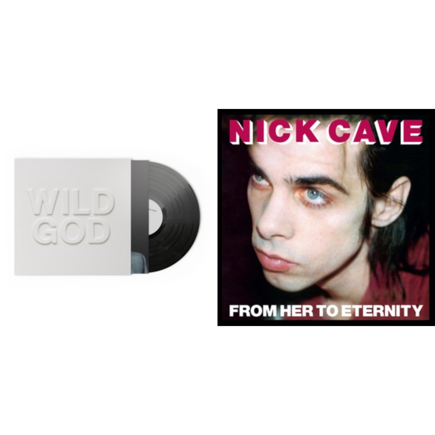 Nick & The Bad Seeds Cave - Wild God & From Her To Eternity - LP Vinyl Bundle