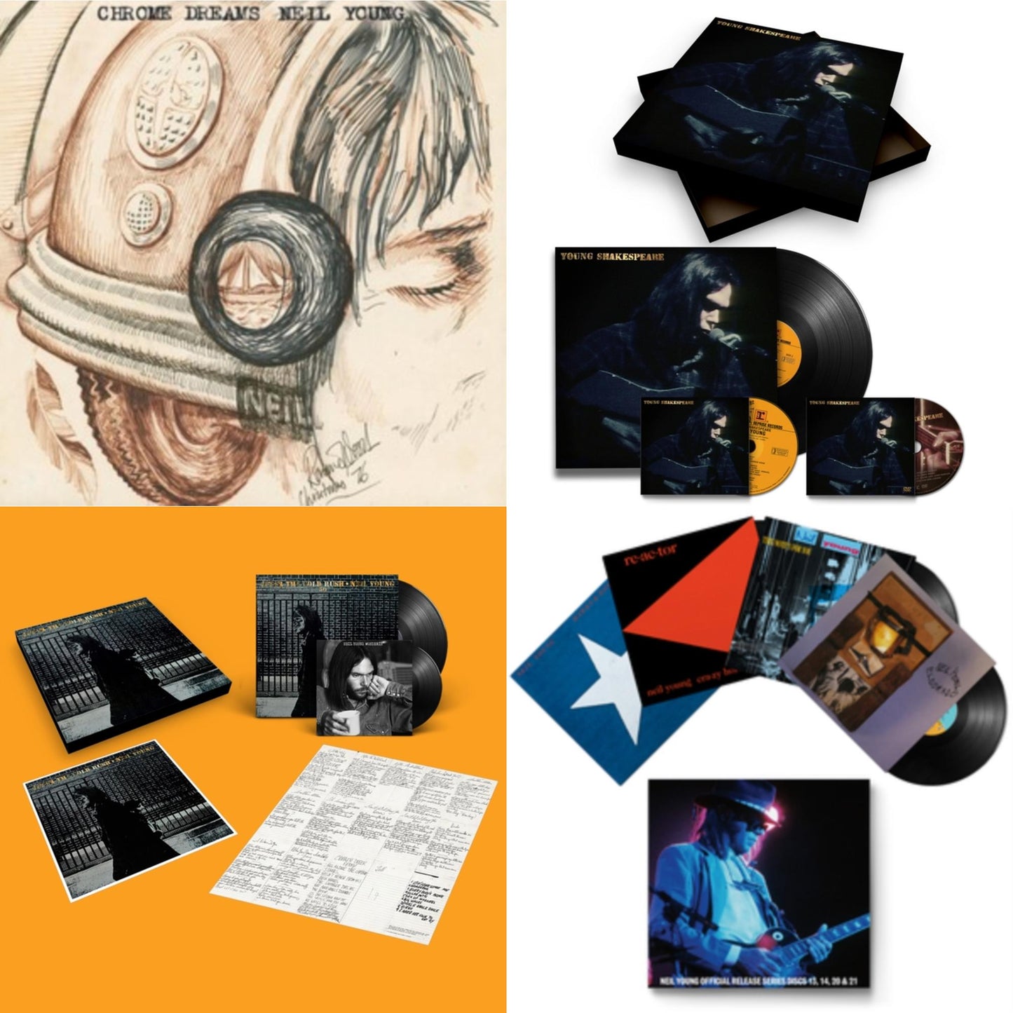 Neil Young - Chrome Dreams (2LP) & Young Shakespeare (Deluxe) & After The Gold Rush (50Th Anniv Ed) & Official Release Series Discs 13, 14, 20 & 21