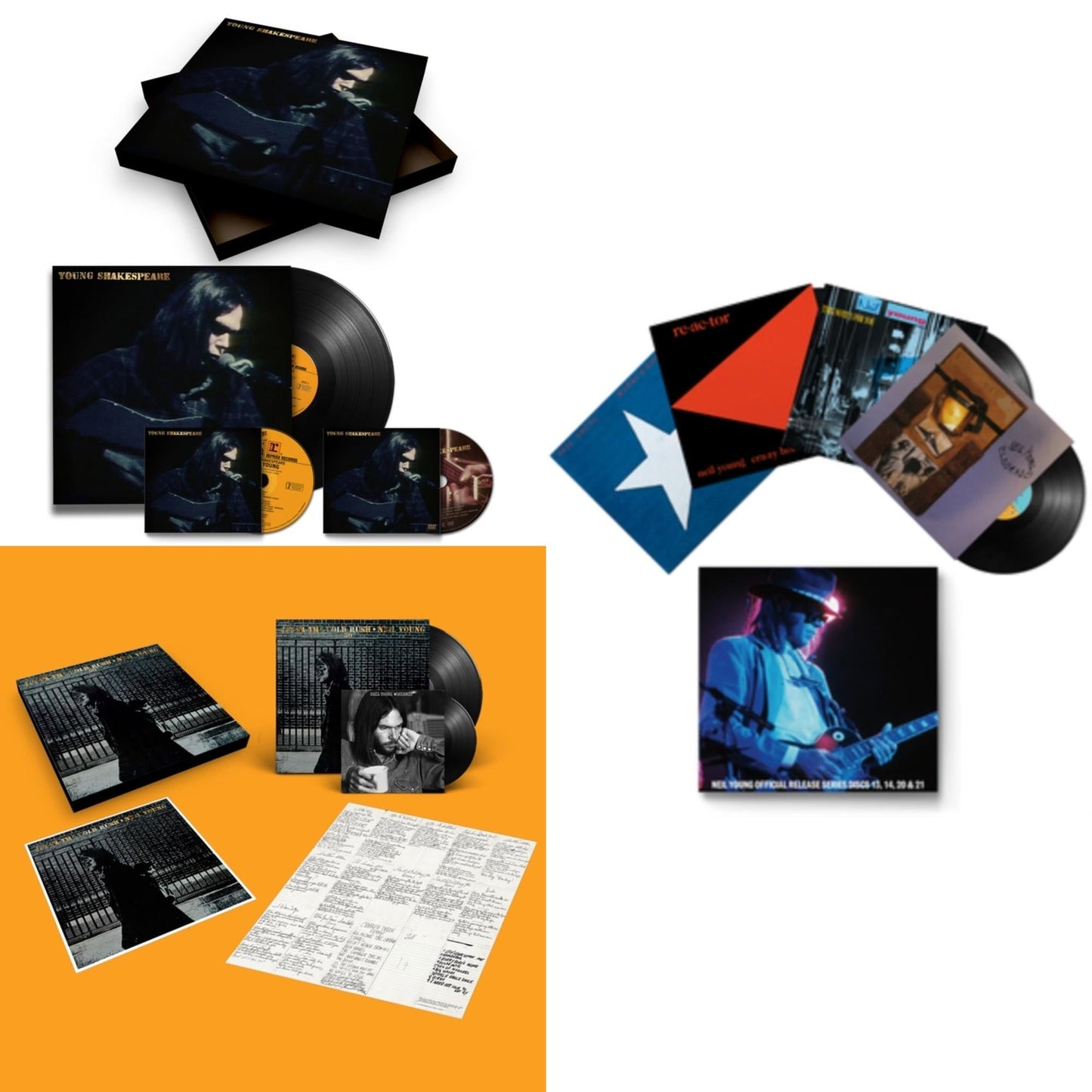 Neil Young - Young Shakespeare (Deluxe) & After The Gold Rush (50Th Anniv Ed) & Official Release Series Discs 13, 14, 20 & 21 - LP Vinyl Bundle