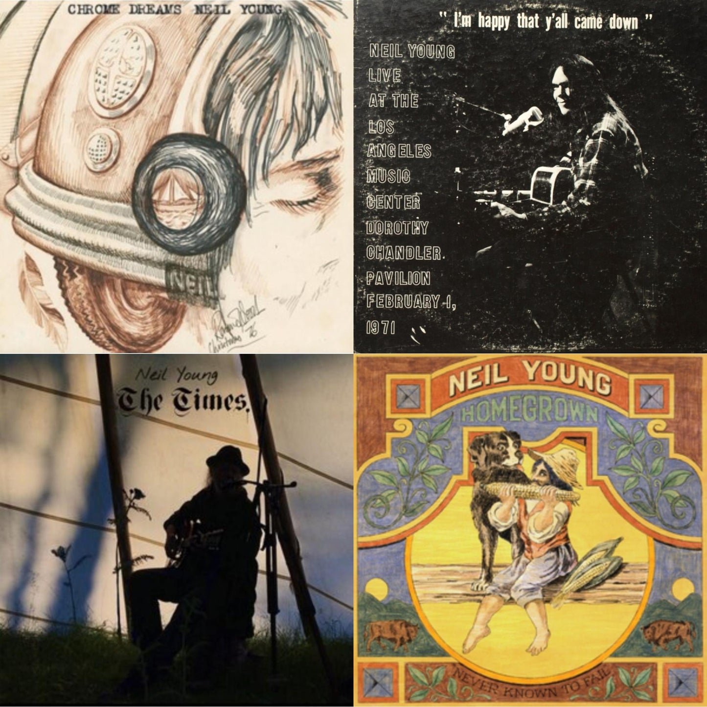 Neil Young - Chrome Dreams (2LP) & Dorothy Chandler Pavilion 1971 & Times & Homegrown