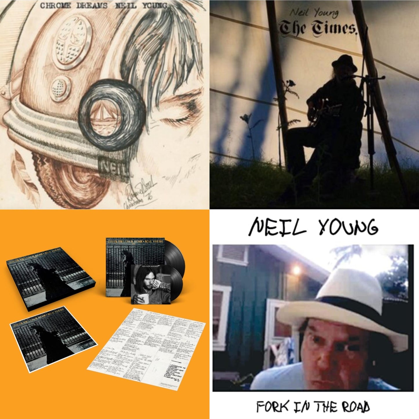 Neil Young - Chrome Dreams (2LP) & Times & After The Gold Rush (50Th Anniv Ed) & Fork In The Road (140G)