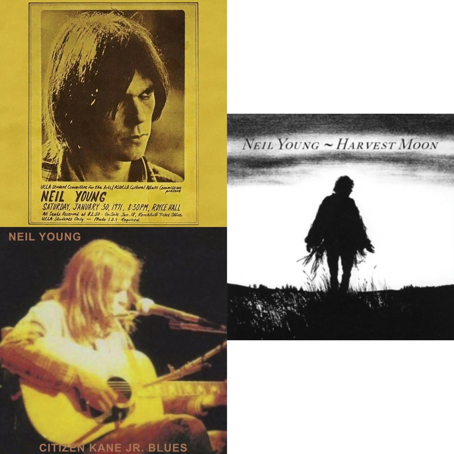 Neil Young - Royce Hall 1971 & Citizen Kane Jr. Blues 1974 (Live At The Bottom Line) & Harvest Moon (2LP)