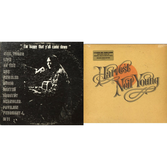 Neil Young - Dorothy Chandler Pavilion 1971 & Harvest - LP Vinyl Bundle