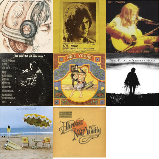 Neil Young - Chrome Dreams (2LP) & Royce Hall 1971 & Citizen Kane Jr. Blues 1974 (Live At The Bottom Line) & Dorothy Chandler Pavilion 1971 & Homegrown & Harvest Moon (2LP) & On The Beach & Harvest