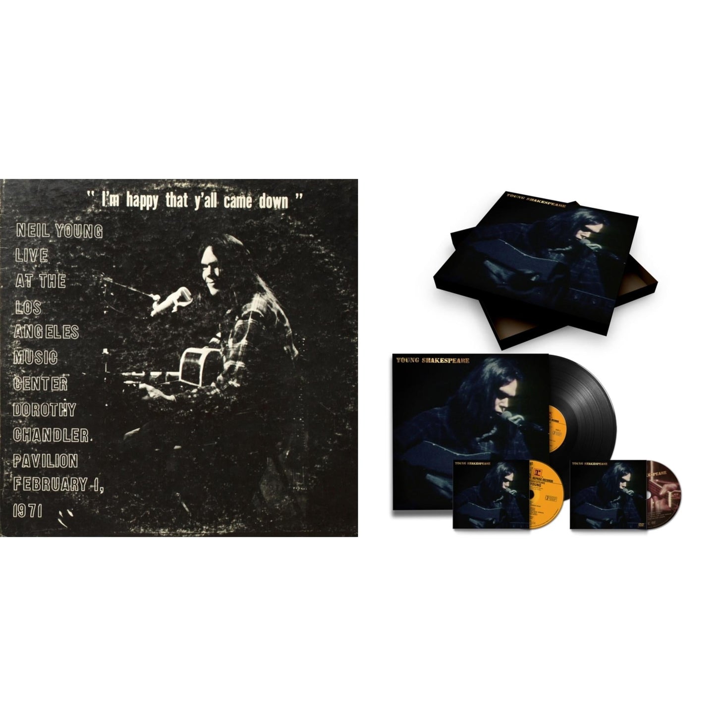 Neil Young - Dorothy Chandler Pavilion 1971 & Young Shakespeare (Deluxe) - LP Vinyl Bundle
