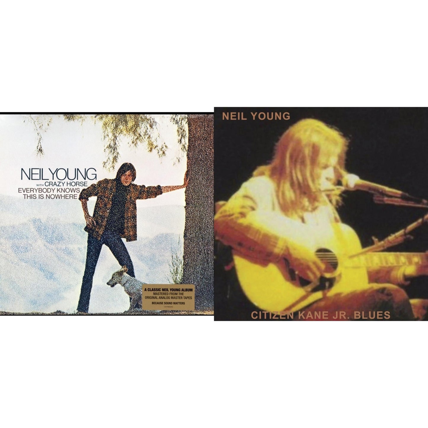 Neil Young - Citizen Kane Jr. Blues 1974 (Live At The Bottom Line) & Everybody Knows This Is Nowhere - LP Vinyl Bundle