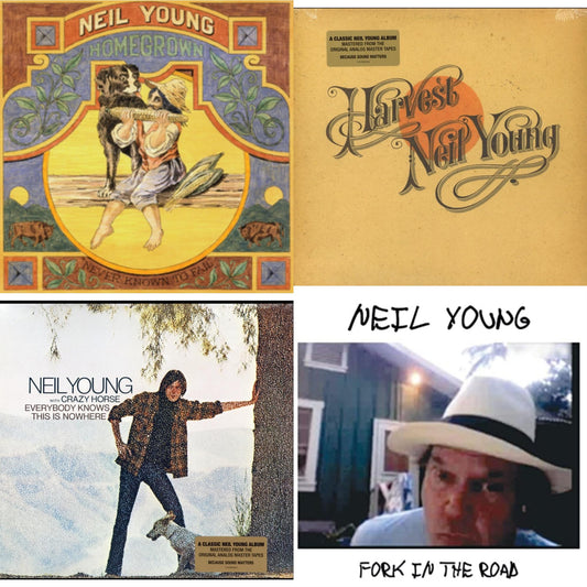 Neil Young - Homegrown & Harvest & Everybody Knows This Is Nowhere & Fork In The Road (140G) - LP Vinyl Bundle
