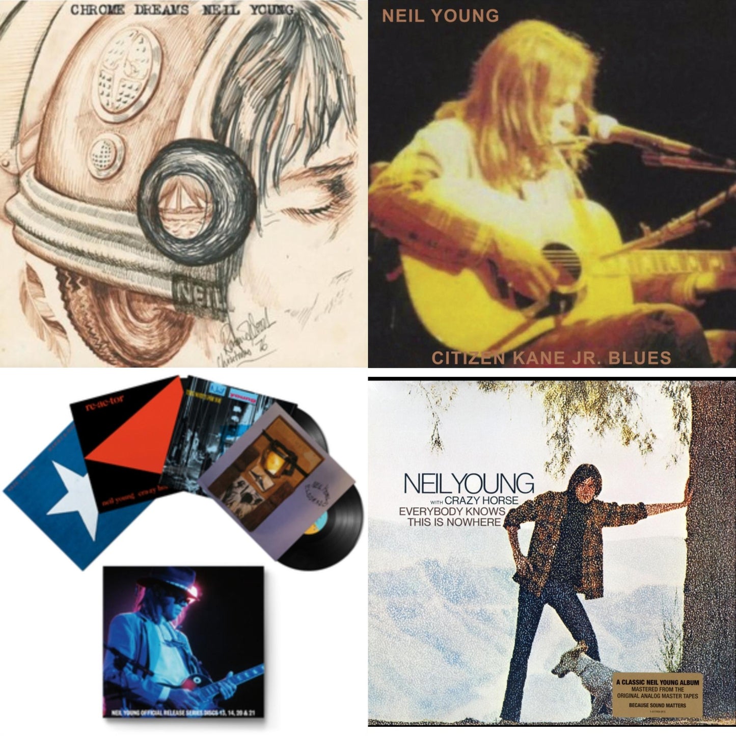 Neil Young - Chrome Dreams (2LP) & Citizen Kane Jr. Blues 1974 (Live At The Bottom Line) & Official Release Series Discs 13, 14, 20 & 21 & Everybody Knows This Is Nowhere