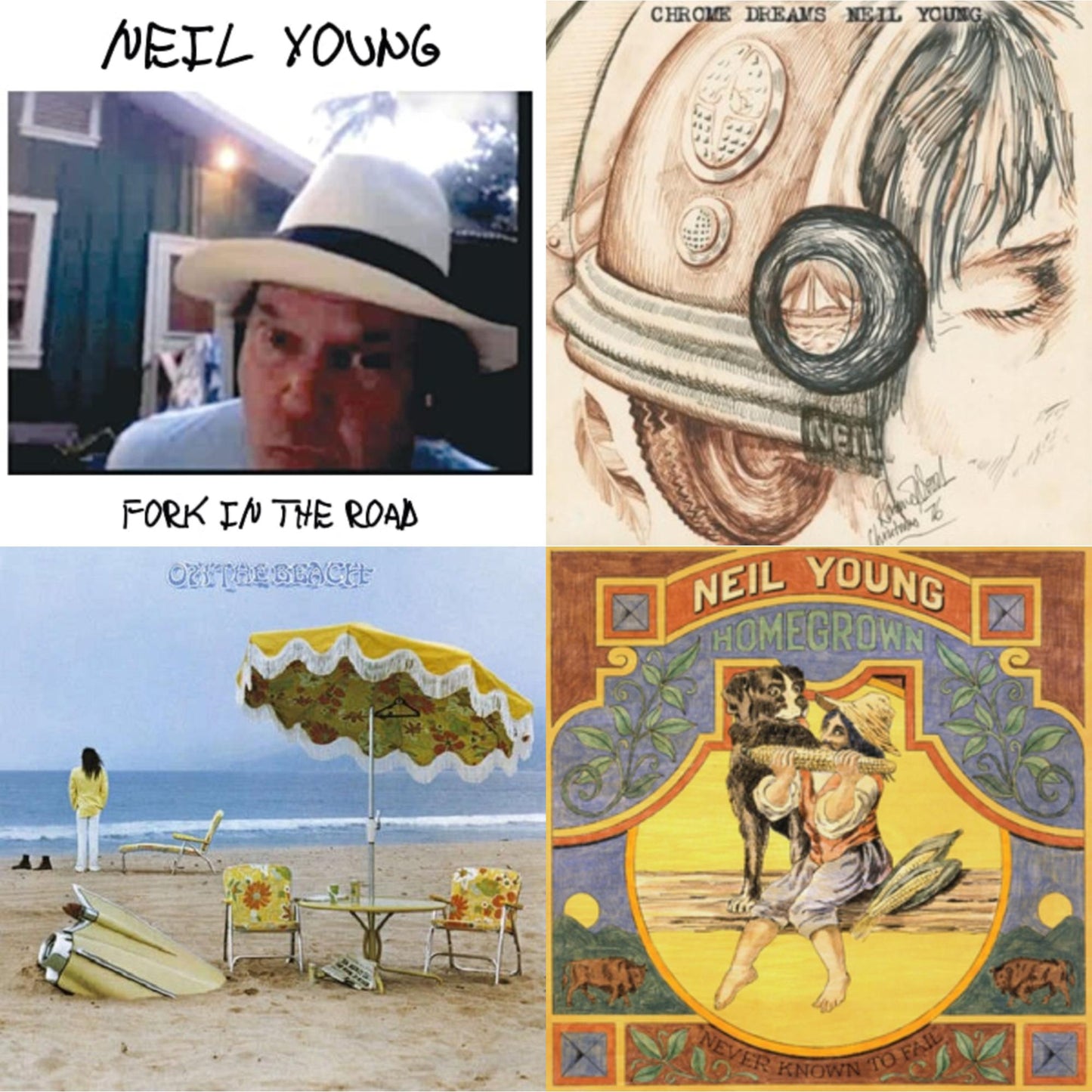 Neil Young - Chrome Dreams (2LP) & Homegrown & On The Beach & Fork In The Road (140G)