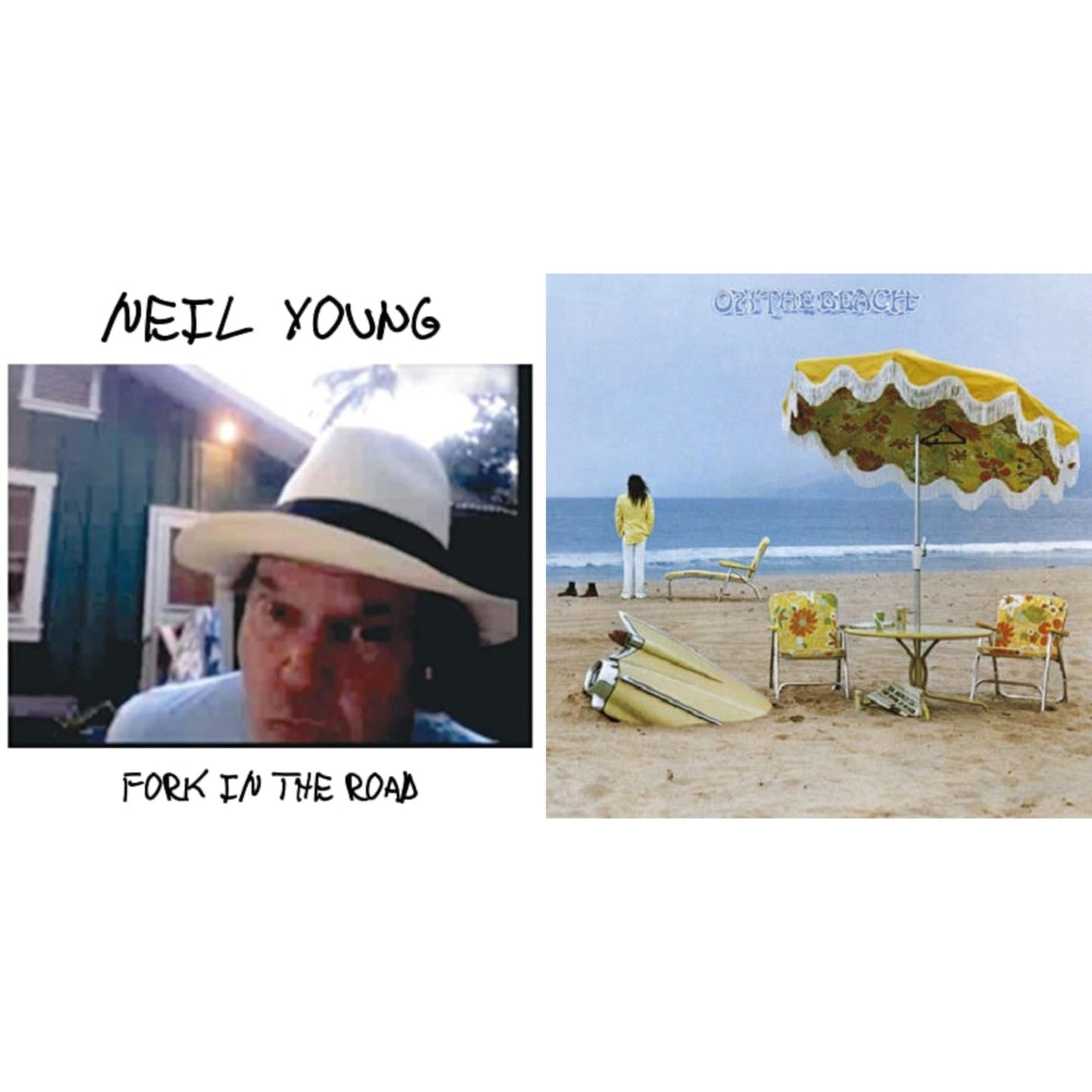 Neil Young - On The Beach & Fork In The Road (140G) - LP Vinyl Bundle