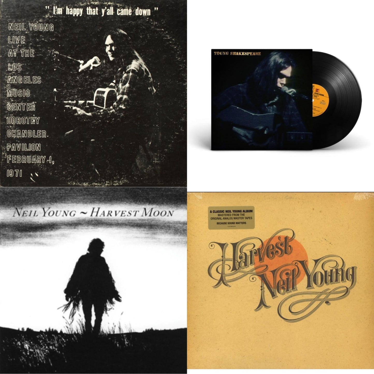 Neil Young - Dorothy Chandler Pavilion 1971 & Young Shakespeare & Harvest Moon (2LP) & Harvest