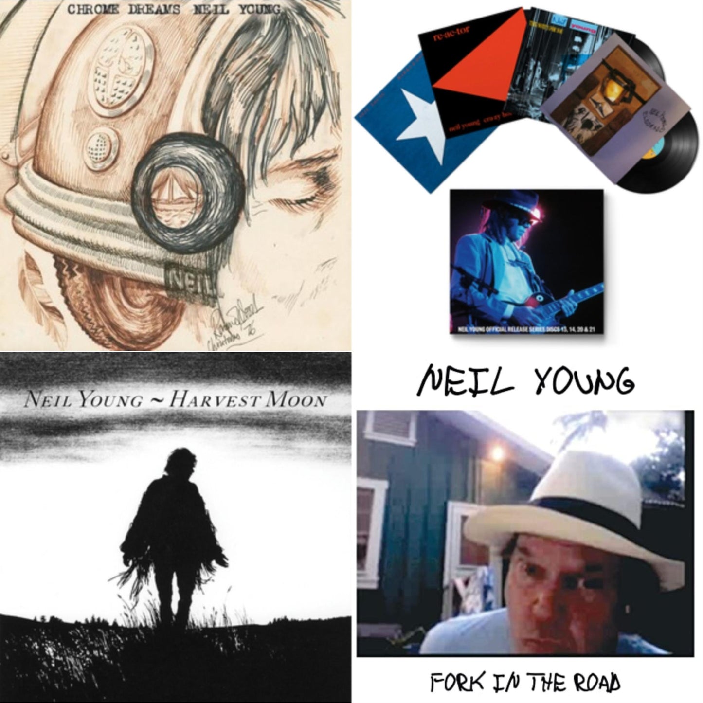 Neil Young - Chrome Dreams (2LP) & Official Release Series Discs 13, 14, 20 & 21 & Harvest Moon (2LP) & Fork In The Road (140G)