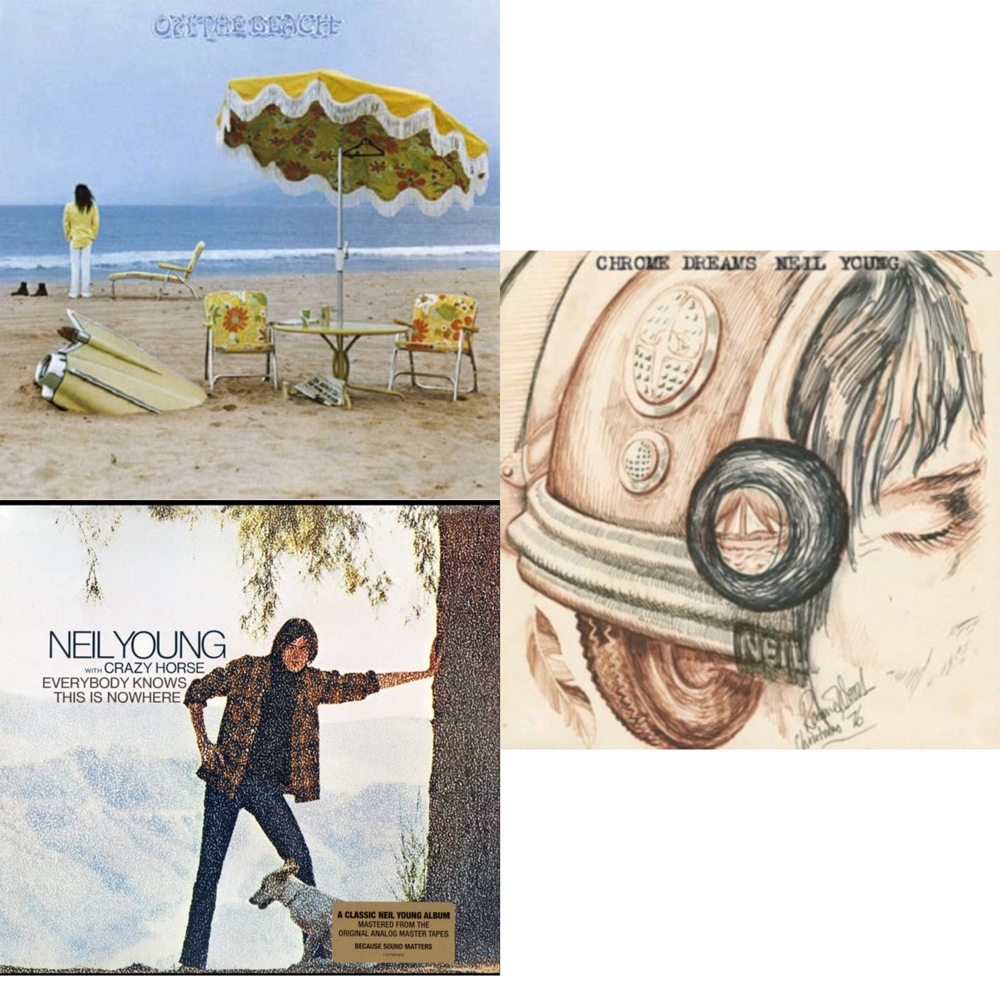 Neil Young - Chrome Dreams (2LP) & On The Beach & Everybody Knows This Is Nowhere