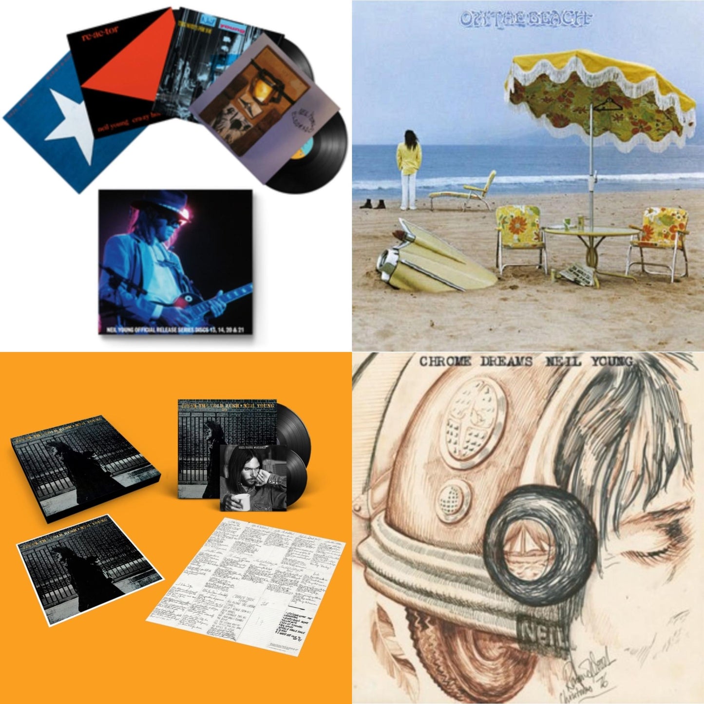 Neil Young - Chrome Dreams (2LP) & After The Gold Rush (50Th Anniv Ed) & Official Release Series Discs 13, 14, 20 & 21 & On The Beach