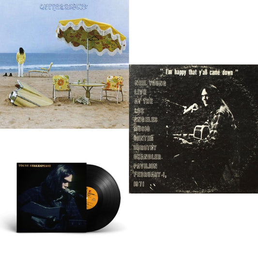 Neil Young - Dorothy Chandler Pavilion 1971 & Young Shakespeare & On The Beach - LP Vinyl Bundle