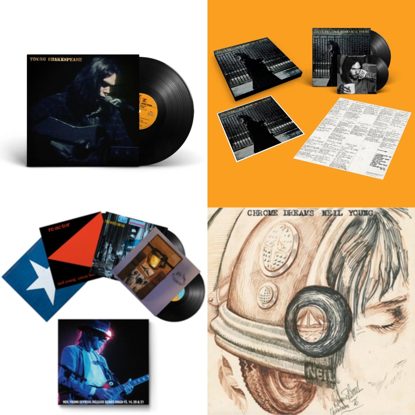 Neil Young - Chrome Dreams (2LP) & Young Shakespeare & After The Gold Rush (50Th Anniv Ed) & Official Release Series Discs 13, 14, 20 & 21