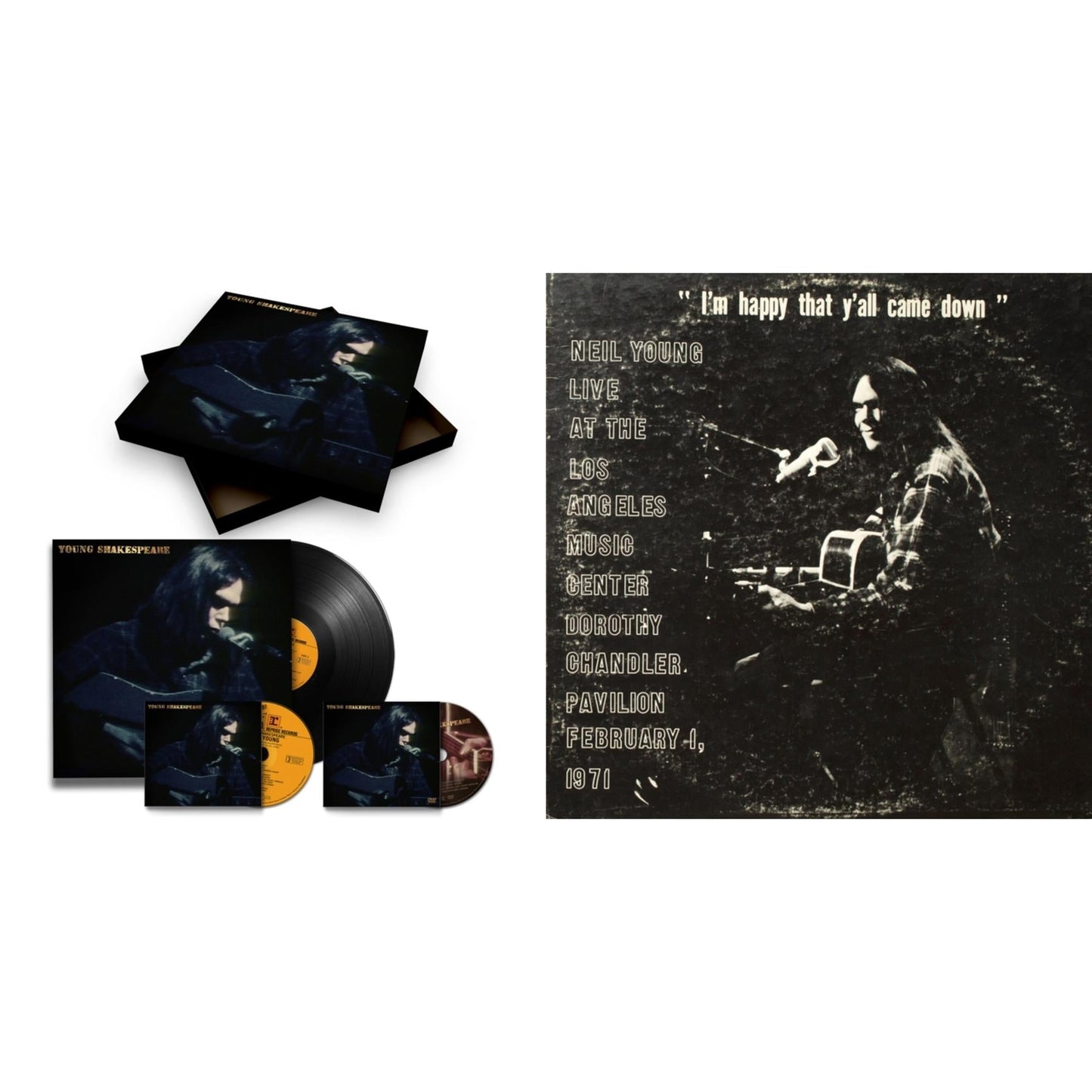 Neil Young - Dorothy Chandler Pavilion 1971 & Young Shakespeare (Deluxe) - LP Vinyl Bundle