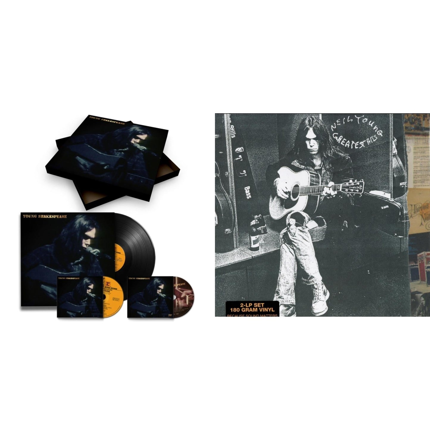 Neil Young - Young Shakespeare (Deluxe) & Greatest Hits - LP Vinyl Bundle