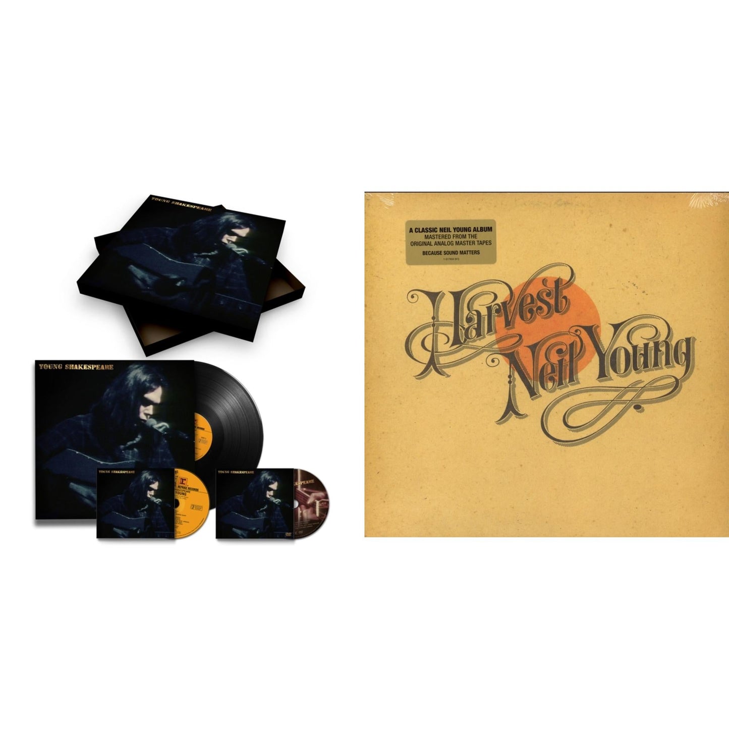 Neil Young - Young Shakespeare (Deluxe) & Harvest - LP Vinyl Bundle