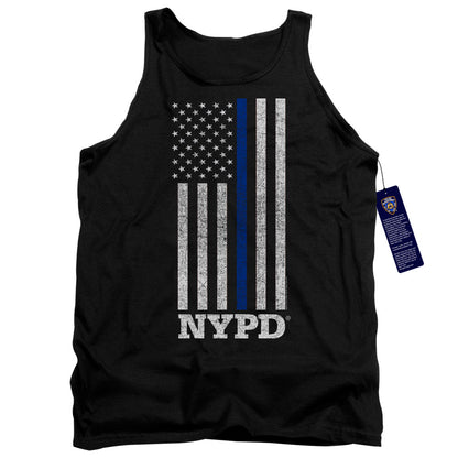 New York City Thin Blue Line Mens Tank Top Shirt Black