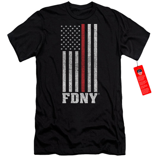 New York City Thin Red Line Hbo Premium Bella Canvas Slim Fit Mens T Shirt Black