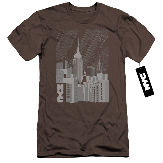 New York City Manhattan Monochrome Hbo Premium Bella Canvas Slim Fit Mens T Shirt Charcoal