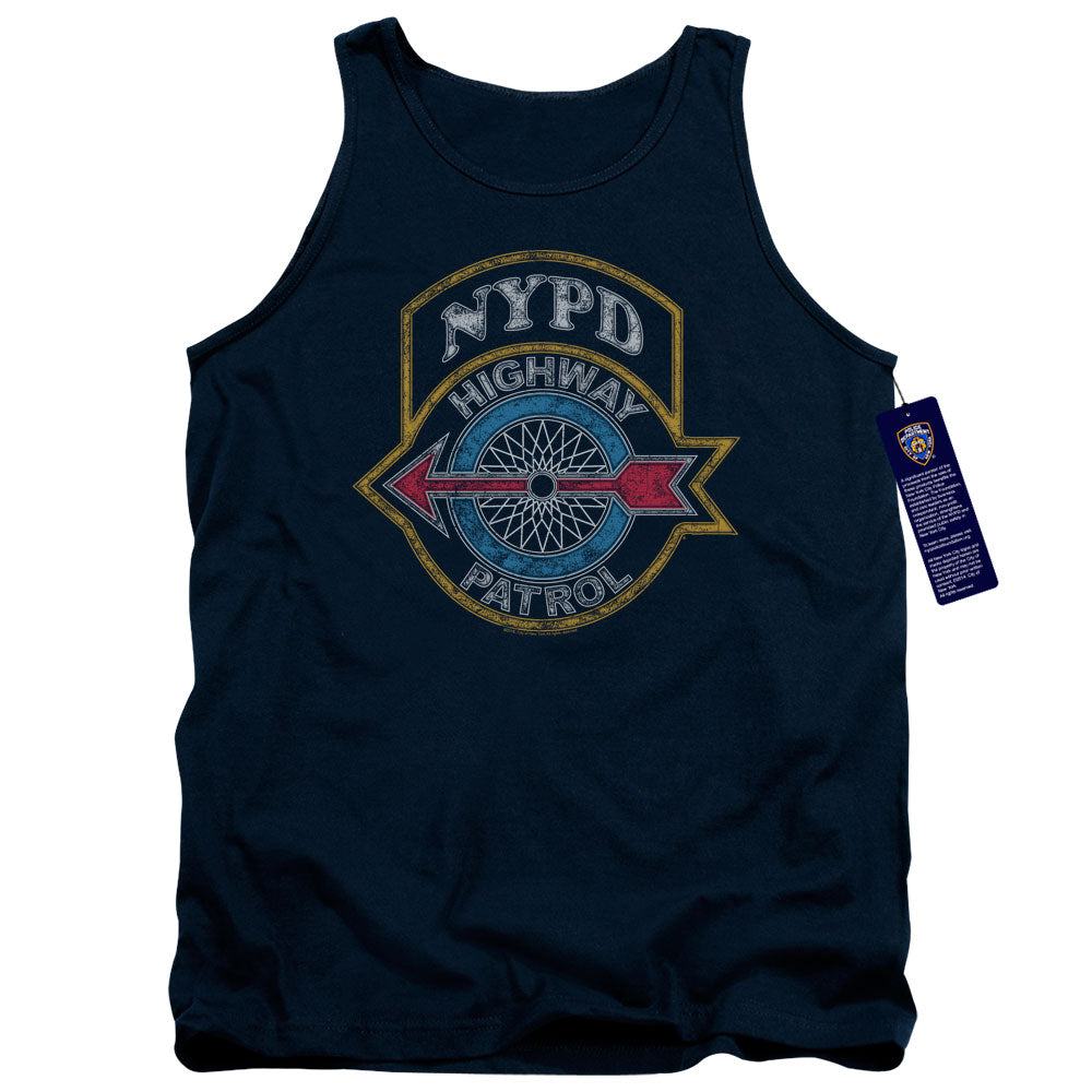 New York City Highway Patrol Mens Tank Top Shirt Navy