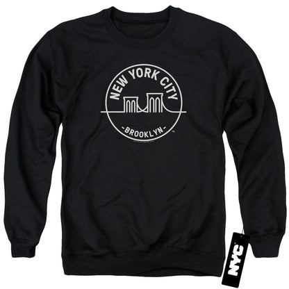 New York City See Nyc Brooklyn Mens Crewneck Sweatshirt Black