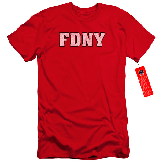 New York City Fdny Hbo Premium Bella Canvas Slim Fit Mens T Shirt Red