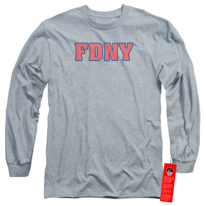 New York City Fdny Mens Long Sleeve Shirt Athletic Heather