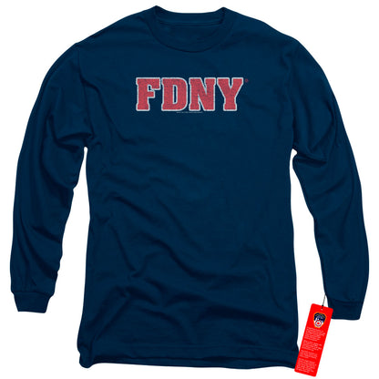 New York City Fdny Mens Long Sleeve Shirt Navy