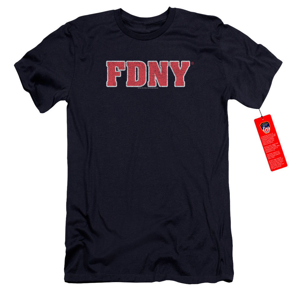 New York City Fdny Hbo Premium Bella Canvas Slim Fit Mens T Shirt Navy