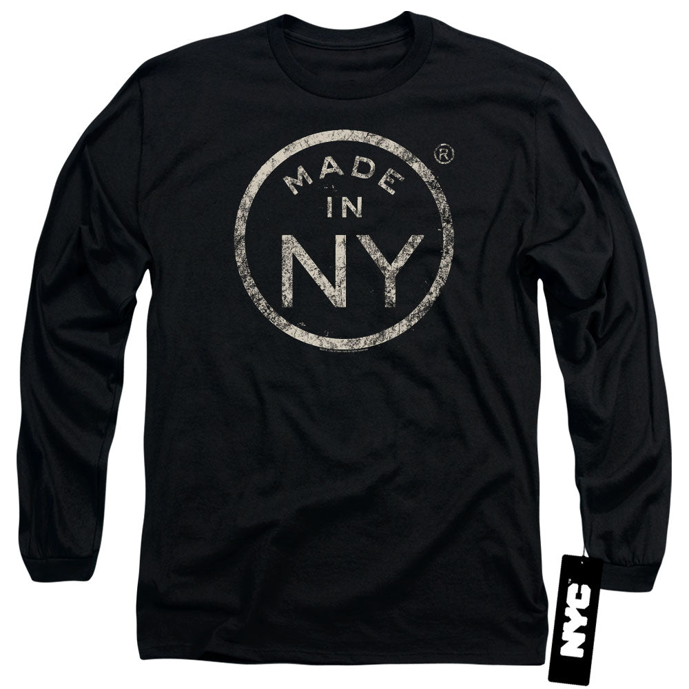 New York City Ny Made Mens Long Sleeve Shirt Black